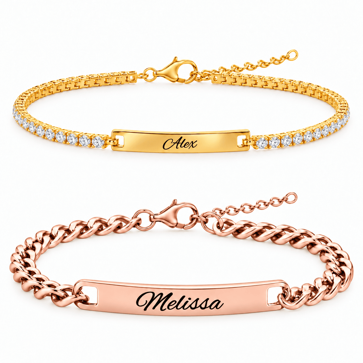 Tennis Partnerarmband mit Gravur - OTANTO