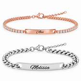 Tennis Partnerarmband mit Gravur - OTANTO