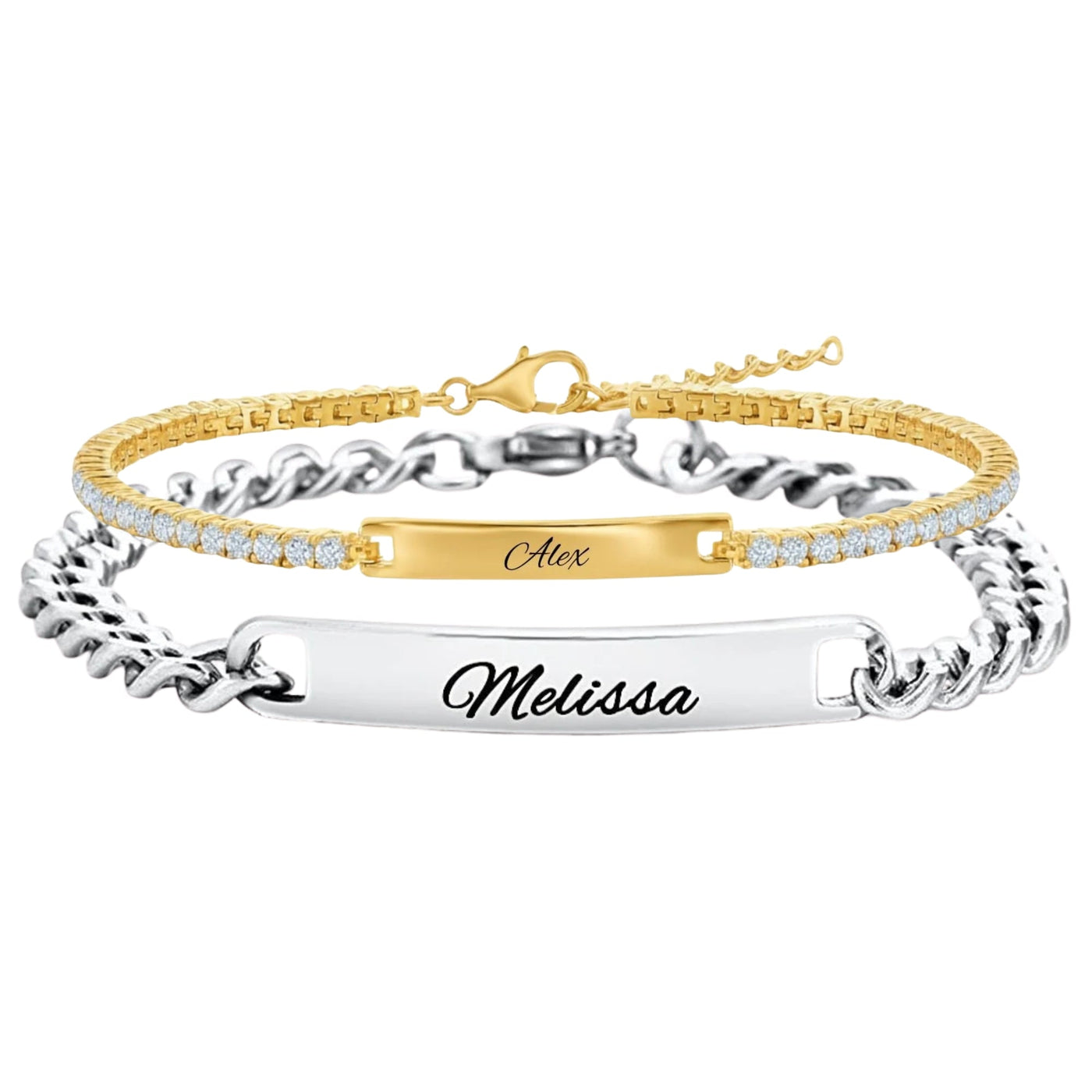 Tennis Partnerarmband mit Gravur - OTANTO