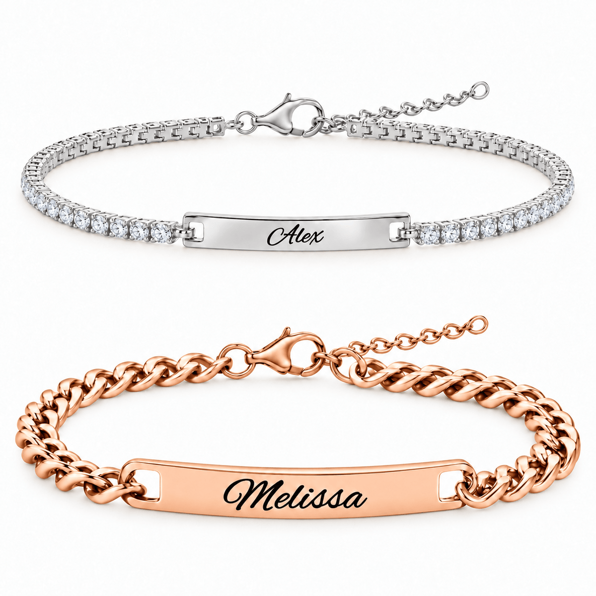 Tennis Partnerarmband mit Gravur - OTANTO