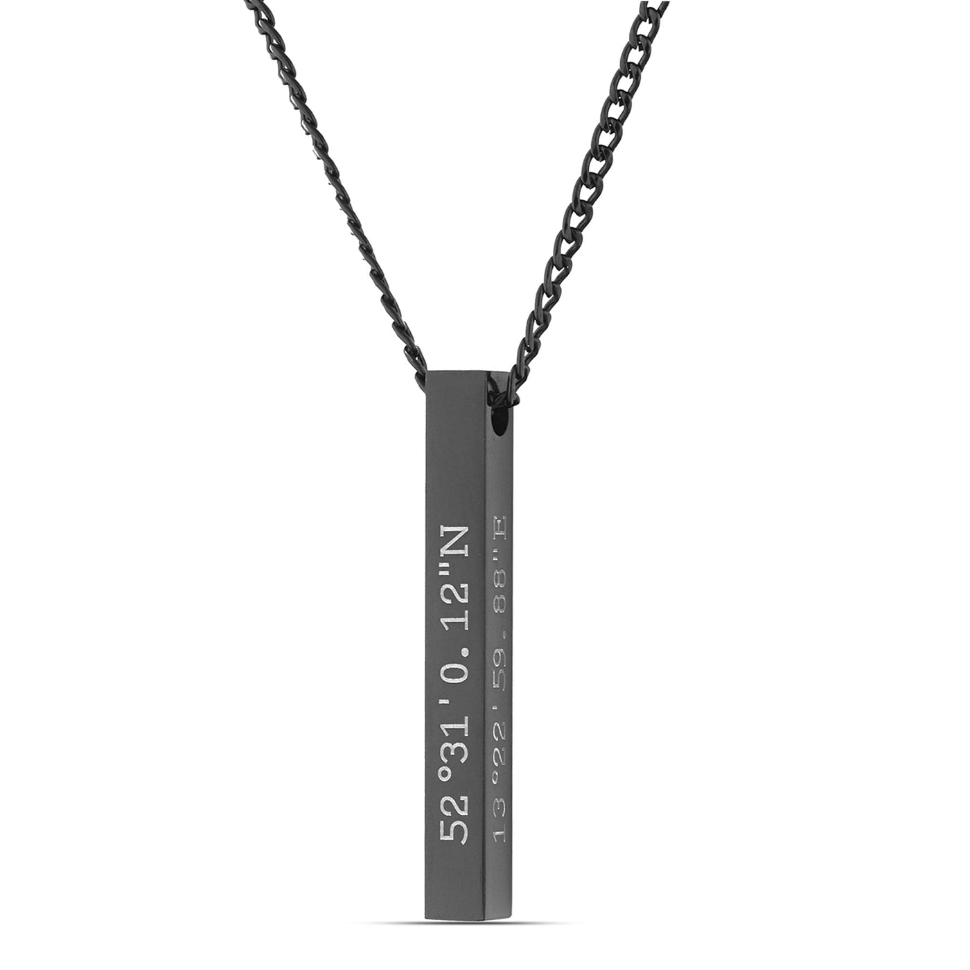 2 x Cuban Chain 3D Partner Säulenketten mit Gravur - OTANTO