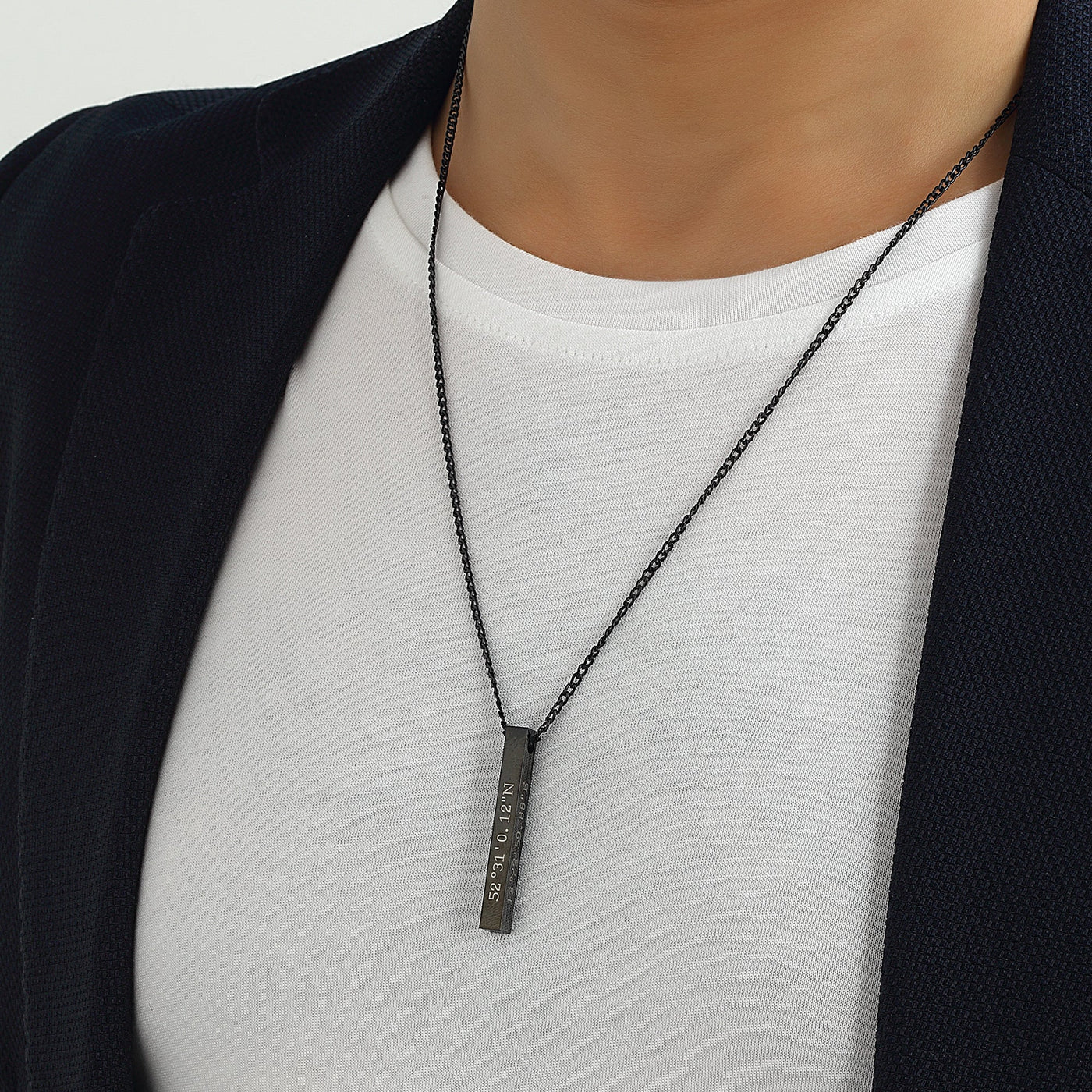 2 x Cuban Chain 3D Partner Säulenketten mit Gravur - OTANTO