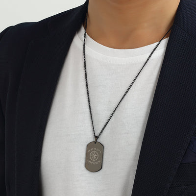 2 x Cuban Chain Dog Tag ID Partnerketten - OTANTO