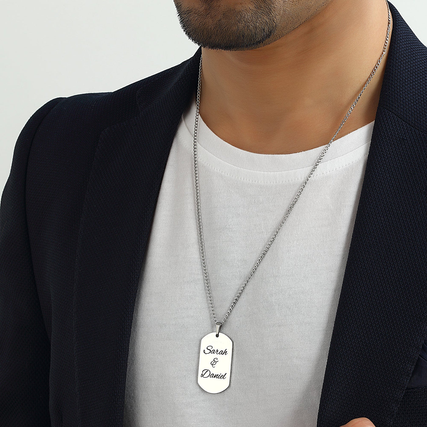 Cuban Chain Dog Tag ID Halskette - OTANTO